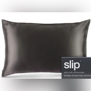 New Slip Queen-sized Silk Pillowcase in Charcoal